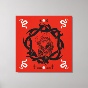 Goth Dark Romantisches Liebhabergeschenk Leinwanddruck