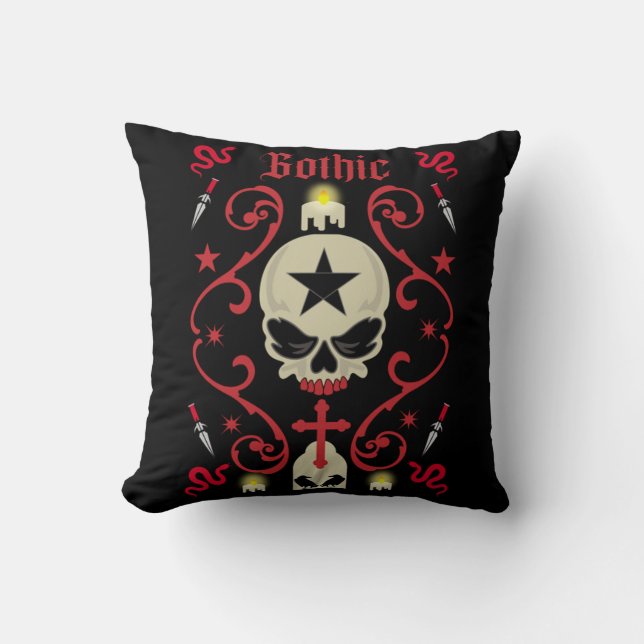 Goth Day Gothic Art Kissen (Vorderseite)