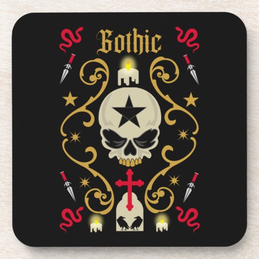Goth Day und Gothic Art Getränkeuntersetzer (Vorderseite)