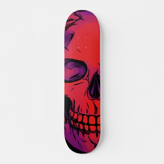 Goth Death Skelett Custom Skateboard (Vorne)