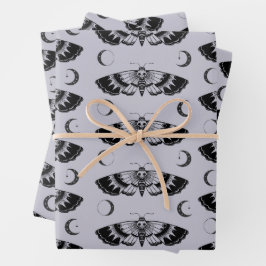 Goth Death's Head Falkmoth Geschenkpapier Set