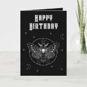 Goth Deaths Head Hawk Moth Birthday Card Karte (Vorderseite)