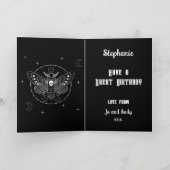 Goth Deaths Head Hawk Moth Birthday Card Karte (Innenseite)