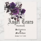 Goth Deep Amethyst Lila White Wine Label Weinetikett (Einzelnes Label)