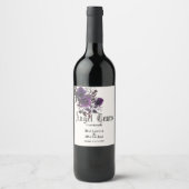 Goth Deep Amethyst Lila White Wine Label Weinetikett (Vorderseite)