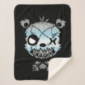 Goth Demiboy Pride Flag gefärbter Bär Sherpadecke (Vorderseite)