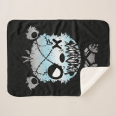 Goth Demiboy Pride Flag gefärbter Bär Sherpadecke (Vorderseite (Horizontal))