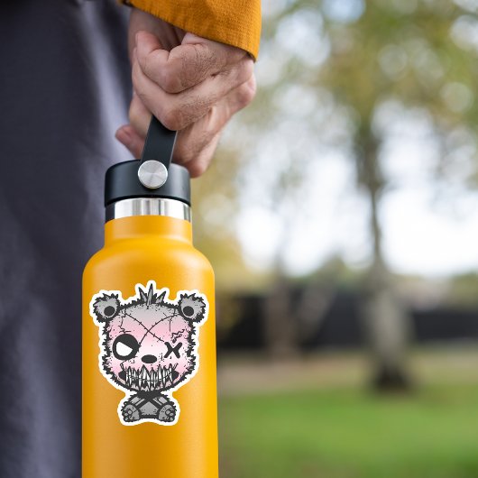 Goth Demigirl Pride Flag farbiger Bär Aufkleber