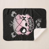 Goth Demigirl Pride Flag farbiger Bär Sherpadecke (Vorderseite (Horizontal))