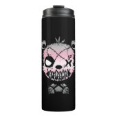 Goth Demigirl Pride Flag farbiger Bär Thermosbecher (Vorderseite)