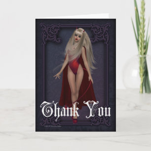 Goth Devil Woman 3 Dankeschön-Karte Dankeskarte