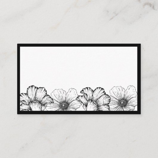 Goth Diaper Raffle Babydusche Skull & Blume Begleitkarte (Rückseite)