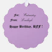 Goth Doll Ornament Card (Rückseite)