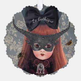 Goth Doll Ornament Card