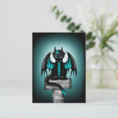 Goth Dragon Postkarte (Stehend Vorderseite)