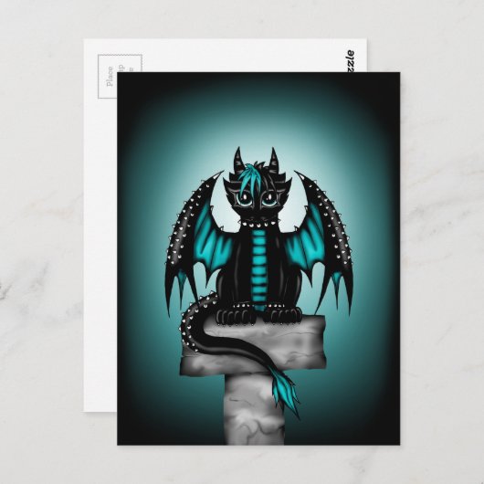 Goth Dragon Postkarte (Vorne/Hinten)