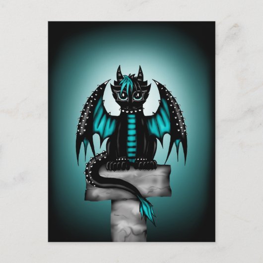 Goth Dragon Postkarte (Vorderseite)
