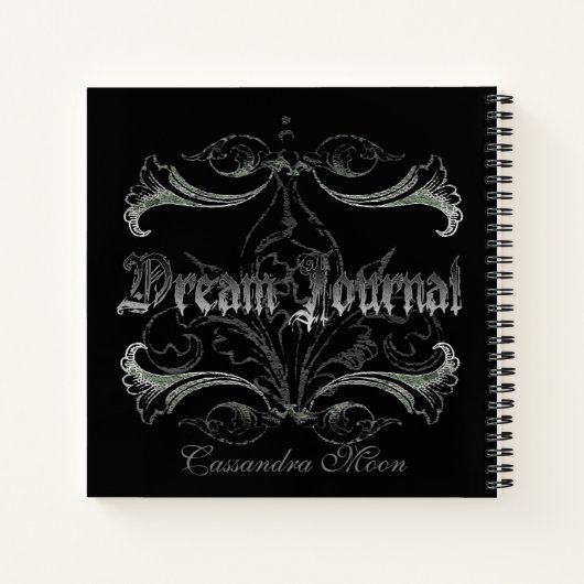 Goth Dream Journal Personalisiert Notizblock (Rückseite)