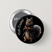 Goth Eichhörnchen Gothic grunge Witchy Button (Vorne & Hinten)