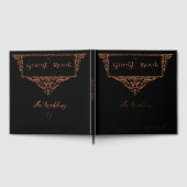 Goth, eleganter Vintager Foil Gästebuch (Voll)