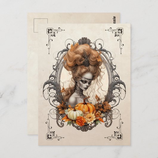 Goth Erntedank Postkarte (Vorne/Hinten)