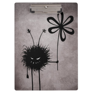Goth Evil Blume Bug Creepy Cool Klemmbrett