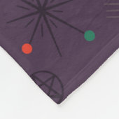 Goth Eyes Witchy Lila Pattern Occult Fleecedecke (Ecke)