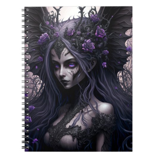Goth Fairy Dark Fantasy Art Notebook Notizblock (Vorderseite)