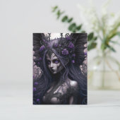 Goth Fairy Dark Fantasy Art Postcard Postkarte (Stehend Vorderseite)