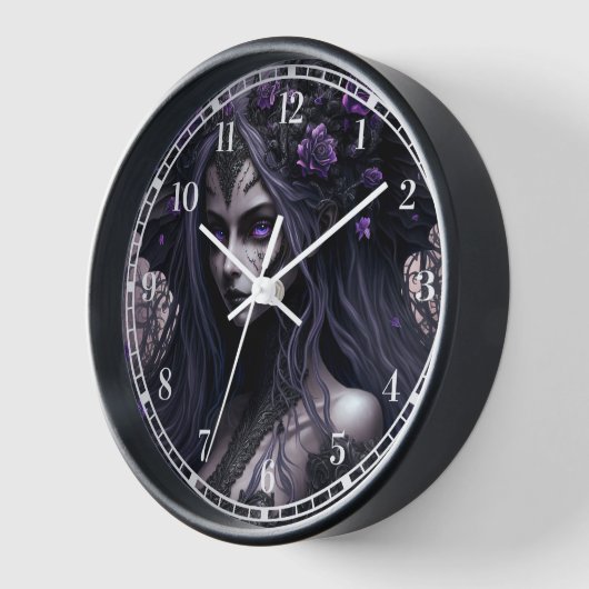 Goth Fairy Dark Fantasy Art Uhr (Winkel)