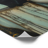 Goth Fairy mit Geist auf der Toilette Quirky Kunst Poster (Ecke)