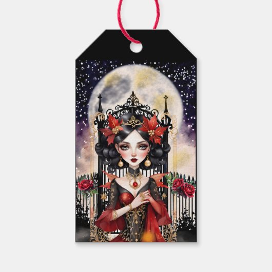 Goth Fairy Weihnachtsgeschenk-Tag Geschenkanhänger (Vorderseite)