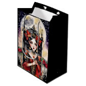 Goth Fairy Weihnachtsgeschenktasche Mittlere Geschenktüte (Vorderseite Schrägansicht)