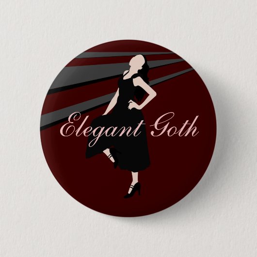 Goth Fashiongirl Button (Vorderseite)