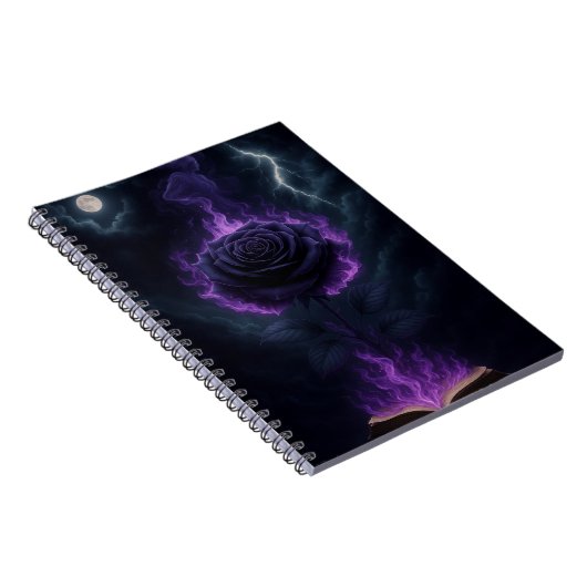 Goth Flame Rose Notizblock (Rechte Seite)
