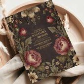 Goth Floral Viktorianisch Wedding Einladung