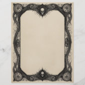 Goth Frame mit Skullen Briefbogen (Vorderseite)