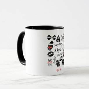 Goth Frauen Weihnachts Festliche Kritzeleien Tasse
