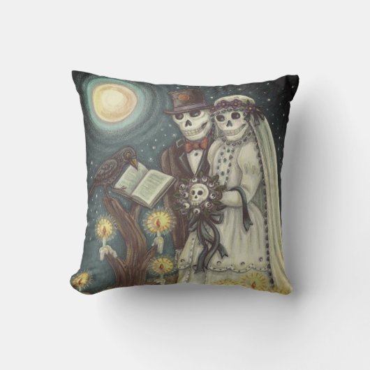 Goth Friedhof SKELETON WEDING DURCH PILLOW Kissen (Vorderseite)
