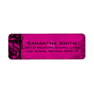 Goth Fuchsia Black Damask Wedelmarken