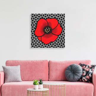 Goth Garden Mohn Leinwanddruck