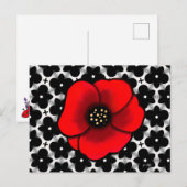 Goth Garden Mohn Postkarte (Vorne/Hinten)