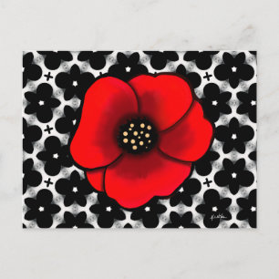 Goth Garden Mohn Postkarte