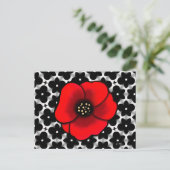Goth Garden Mohn Postkarte (Stehend Vorderseite)