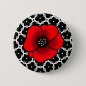 Goth-Garten-Mohn-Blumen Button (Vorderseite)