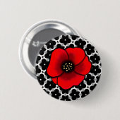 Goth-Garten-Mohn-Blumen Button (Vorne & Hinten)