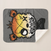 Goth Gay Bear Pride Flag farbiger Bär Sherpadecke (Vorderseite (Horizontal))