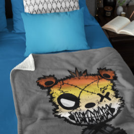 Goth Gay Bear Pride Flag farbiger Bär Sherpadecke