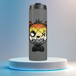 Goth Gay Bear Pride Flag farbiger Bär Thermosbecher
