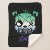 Goth Gay MLM Flag farbiger Bär Sherpadecke (Vorderseite)